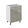 Corp Baza Karo, 1 Sertar, 2 Usi, Gri Lucios/Alb, MDF, 60 x 50 x 80 cm