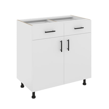 Corp Baza Karo, 2 Sertare, 2 Usi, Alb, 80 x 50 x 80 cm