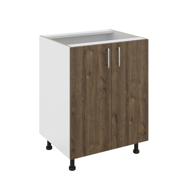 Corp Baza Karo, 2 Usi, Stejar Bronz/Alb, 60 x 50 x 80 cm