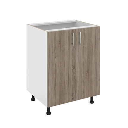 Corp Baza Karo, 2 Usi, Stejar Sonoma Inchis/Alb, 60 x 50 x 80 cm