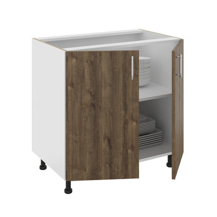 Corp Baza Karo, 2 Usi, Stejar Bronz/Alb, 80 x 50 x 80 cm