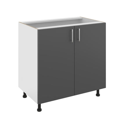 Corp Baza Karo, 2 Usi, Antracit/Alb, 80 x 50 x 80 cm