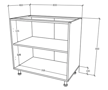 Corp Baza Karo, 2 Usi, Stejar Sonoma Inchis/Alb, 80 x 50 x 80 cm