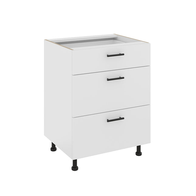 Corp Baza Karo, 3 Sertare, Alb, 60 x 50 x 80 cm