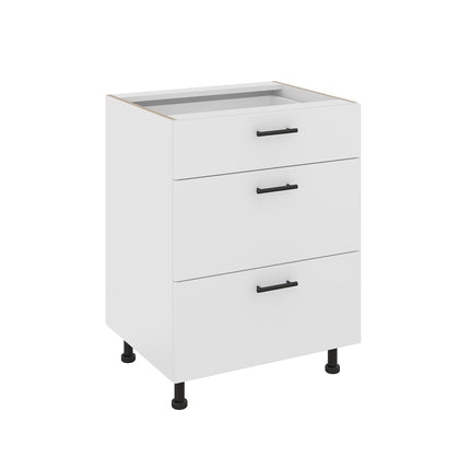 Corp Baza Karo, 3 Sertare, Alb, 60 x 50 x 80 cm