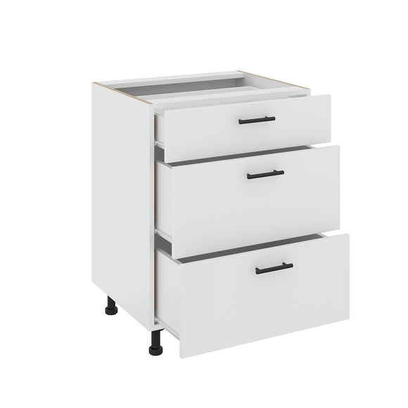 Corp Baza Karo, 3 Sertare, Alb, 60 x 50 x 80 cm