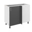Corp Baza Colt Karo, Antracit/Alb, 98 x 50 x 80 cm
