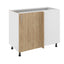 Corp Baza Colt Karo, Lemn Natural/Alb, 98 x 50 x 80 cm