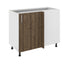 Corp Baza Colt Karo, Stejar Bronz/Alb, 98 x 50 x 80 cm