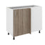 Corp Baza Colt Karo, Stejar Somona Inchis/Alb, 98 x 50 x 80 cm