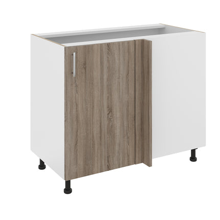 Corp Baza Colt Karo, Stejar Somona Inchis/Alb, 98 x 50 x 80 cm