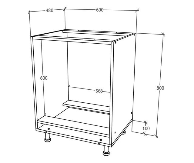 Corp Cuptor Karo, Stejar Sonoma Inchis/Alb, 60 x 50 x 80 cm