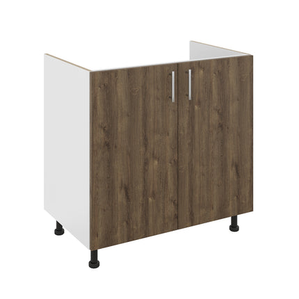 Corp Masca Chiuveta Karo, 2 Usi, Stejar Bronz/Alb, 80 x 50 x 80 cm