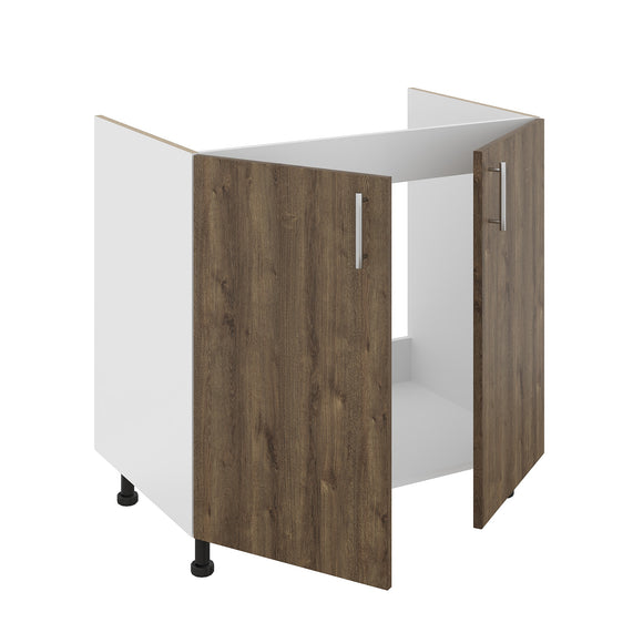 Corp Masca Chiuveta Karo, 2 Usi, Stejar Bronz/Alb, 80 x 50 x 80 cm