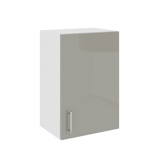 Corp Superior Karo, 1 Usa, Gri Lucios/Alb, MDF, 40 x 30 x 60 cm