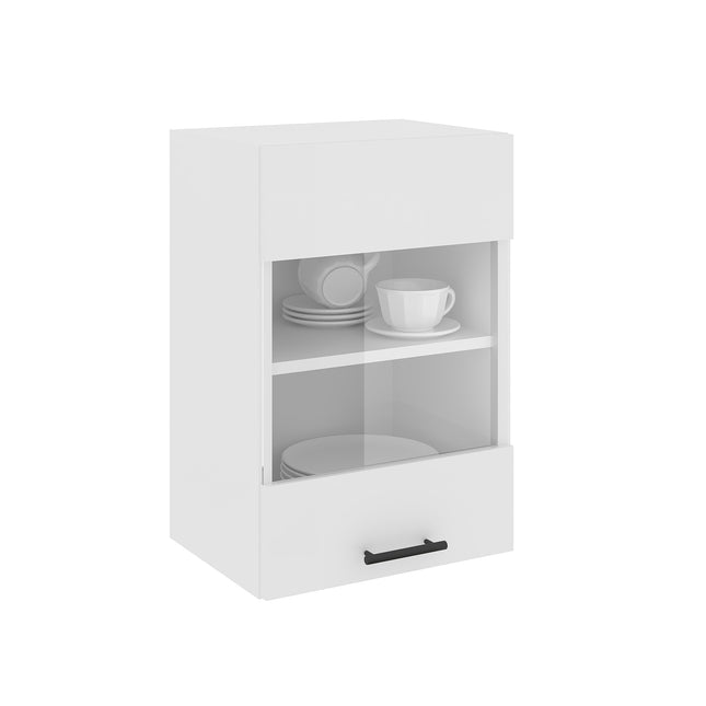 Corp Superior Karo, O Usa, cu sticla, Alb, 40 x 30 x 60 cm