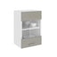 Corp Superior Karo, O Usa, cu sticla, Gri Lucios/Alb, MDF, 40 x 30 x 60 cm