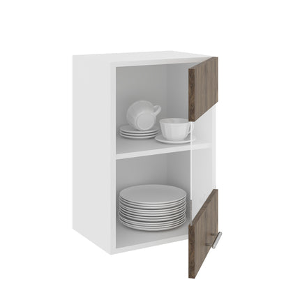 Corp Superior Karo, O Usa, cu sticla, Stejar Bronz/Alb, 40 x 30 x 60 cm