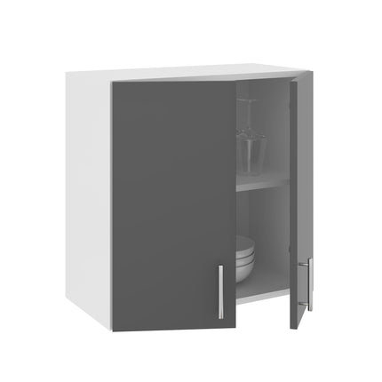 Corp Superior Karo, 2 Usi, Antracit/Alb, 60 x 30 x 60 cm