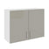 Corp Superior Karo, 2 Usi, Gri Lucios/Alb, MDF, 80 x 30 x 60 cm