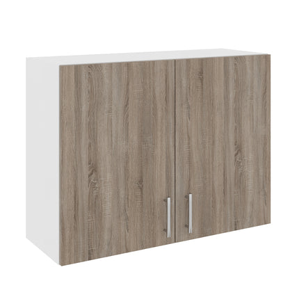 Corp Superior Karo, 2 Usi, Stejar Sonoma Inchis/Alb, 80 x 30 x 60 cm