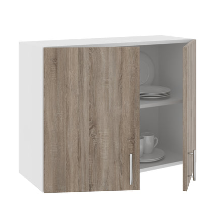 Corp Superior Karo, 2 Usi, Stejar Sonoma Inchis/Alb, 80 x 30 x 60 cm