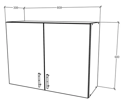 Corp Superior Karo, 2 Usi, Antracit/Alb, 80 x 30 x 60 cm