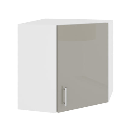 Corp Superior Colt Karo, Gri Lucios/Alb, MDF, 60 x 60 x 60 cm