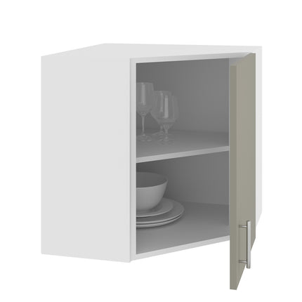 Corp Superior Colt Karo, Gri Lucios/Alb, MDF, 60 x 60 x 60 cm