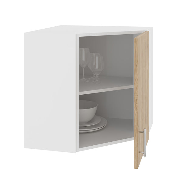 Corp Superior Colt Karo, Lemn Natural/Alb, 60 x 60 x 60 cm