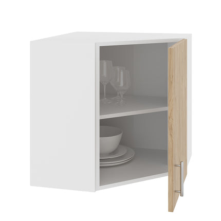 Corp Superior Colt Karo, Lemn Natural/Alb, 60 x 60 x 60 cm