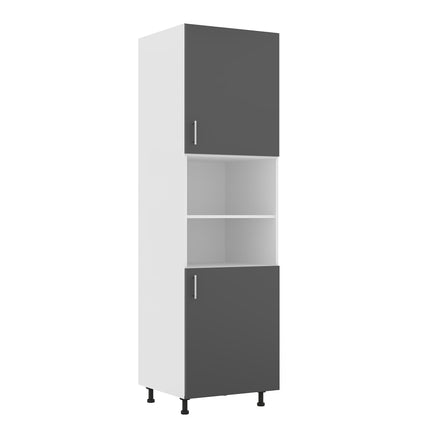 Corp Turn Karo, 2 Usi, cu spatiu cuptor, Antracit/Alb, 60 x 57 x 210 cm