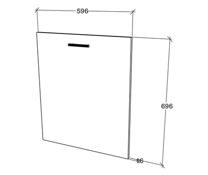 Usa Masina de Vase Karo, Gri Lucios, MDF, 60 x 70 cm