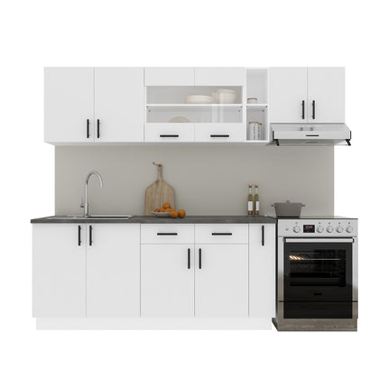 Set Bucatarie Karo V16, Alb, Blat Thermo 28 mm, L 240 cm