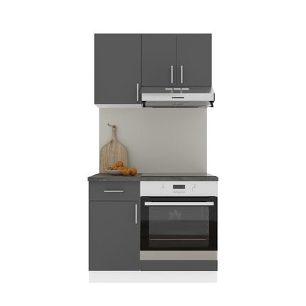 Set Bucatarie Karo V1, Antracit/Alb, Blat Thermo 28 mm, L 100 cm