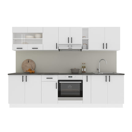 Set Bucatarie Karo V21, Alb, Blat Thermo 28 mm, L 280 cm