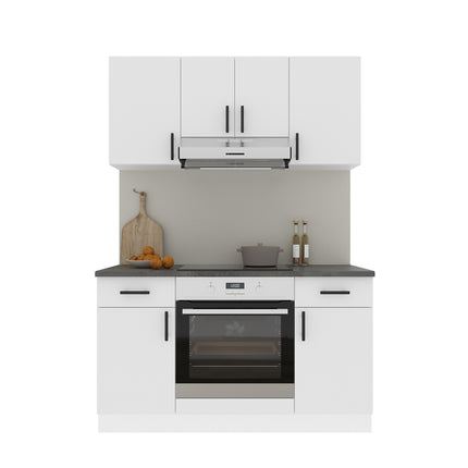 Set Bucatarie Karo V5, Alb, Blat Thermo 28 mm, L 140 cm