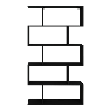 Biblioteca Kimo, 5 Casete, Negru, 90 x 20 x 160 cm