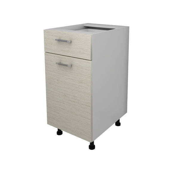 Corp Baza Lecce, 1 Sertar, 1 Usa, Lemn Alb/Alb, 40 x 50 x 80 cm