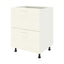 Corp Baza Lecce, 2 Sertare, Larice/Alb, 60 x 50 x 80 cm