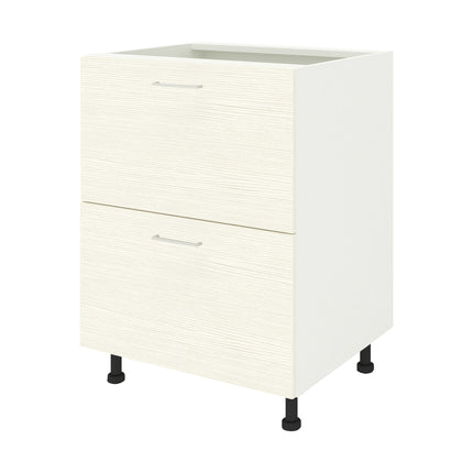 Corp Baza Lecce, 2 Sertare, Larice/Alb, 60 x 50 x 80 cm
