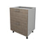 Corp Baza Lecce, 2 Sertare, Stejar Sonoma Inchis/Alb, 60 x 50 x 80 cm