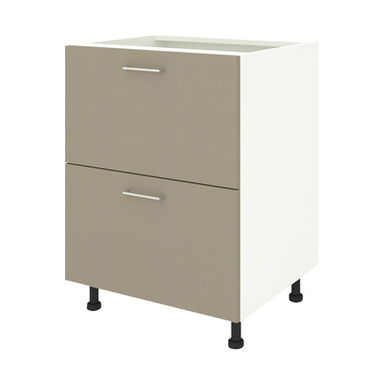 Corp Baza Lecce, 2 Sertare, Taupe/Alb, 60 x 50 x 80 cm