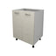 Corp Baza Lecce, 2 Usi, Lemn Alb/Alb, 60 x 50 x 80 cm