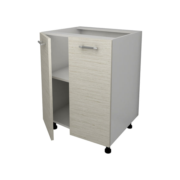 Corp Baza Lecce, 2 Usi, Lemn Alb/Alb, 60 x 50 x 80 cm