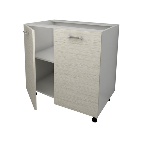 Corp Baza Lecce, 2 Usi, Lemn Alb/Alb, 80 x 50 x 80 cm