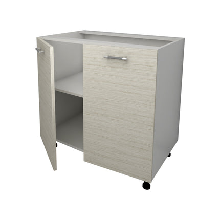 Corp Baza Lecce, 2 Usi, Lemn Alb/Alb, 80 x 50 x 80 cm