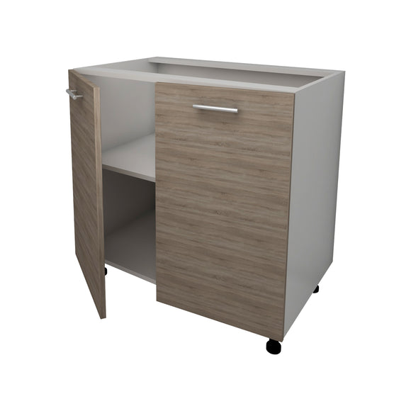 Corp Baza Lecce, 2 Usi, Stejar Sonoma Inchis/Alb, 80 x 50 x 80 cm