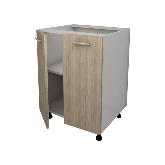 Corp Baza Lecce, 2 Usi, Stejar Sonoma/Alb, 60 x 50 x 80 cm