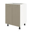 Corp Baza Lecce, 2 Usi, Taupe/Alb, 60 x 50 x 80 cm